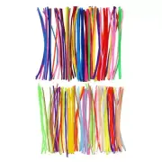 400 Pcs Glitter Pipe Cleaner Chenille Stems Colorful Bendable Art Stick