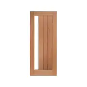 Parkwood 2040 x 820 x 42mm External Door Cedar Stain Translucent Glass SQCE18 - Cedar