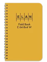 Elan Publishing Company E64-8x4W Wire-O Field Surveying Book 4 ⅞ x 7 ¼ Yellow...