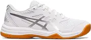 [ASICS] Kid's Upcourt 5 Grade School Volleyball Shoes, 1, White/Pure Silver