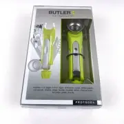 Cocktail Bartenders Tool Bar Accessory Corkscrew Jigger BUTLER Plus 15 in 1 NEW