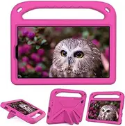 LANHOMEX Kids Case for Samsung Galaxy Tab A7 Lite 8.7 inch 2021(SM-T220/T225/T227), Durable ，Shockproof， Lightweight Handle Stand ， Case for Galaxy Tab A7 Lite 8.7 inches(Rose Red)
