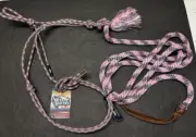Weaver Silvertip No.95 Halter w/10ft Lead- Pink/Silver/Lavender/Gray- NEW