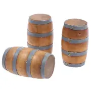 1:12 miniture Dollhouse Mini Wooden Red Wine Barrel Beer Cask Beer Keg Decor-ot