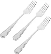 BIUDECO 3pcs Big Cross Combination Stainless Appetizer Forks Dinner Forks Serving Fork Fruit Fork Dish Food Forks Party Fruit Salad Dessert Forks Shape Cutlery Fork Lunch Serve Silver