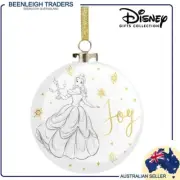 Disney BELLE BEAUTY & THE BEAST Collectable Ceramic Christmas Bauble New