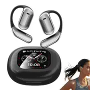 Touch Screen Open Ear 144 Languages Real-Time AI Translation Bluetooth Earbuds-Black