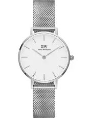 [Daniel Wellington] Petite Sterling 28mm Stainless Steel Quartz Watch in Silver/White