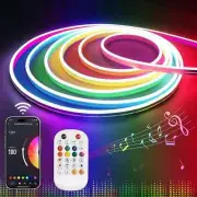 SLNR01 Dotless COB 2.2W/ft 6mmx12mm Smart Bluetooth RGB Neon LED Strip Light DC1