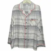 Hearth & Hand Plaid Pajama Top Button Front Shirt Long Sleeve New With Tags