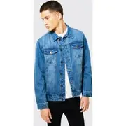 Mens Light Blue Regular Fit Denim Jacket