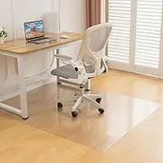 Clear Chair Mat for Hard Floors,2mm Thick,Easy Glide,PVC Floor Mat for Hard Floor,Office Desk Chair Mat for Work,Home,Gaming(Transparent,W12xH84in)