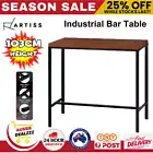 Artiss High Bar Table Vintage Industrial Solid Wood Kitchen Cafe Desk 100CM