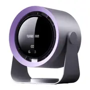 Electric Turbo Fan Wireless Cool Air Circulator Fan USB Rechargeable Desktop Wall Ceiling Fan Cool Air Ventilator,A Light Gray