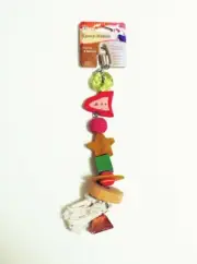 BA1001 Space-Kabob Bird Toy for M/L Birds Wooden, Acryllic, Pumice, Rope Toys