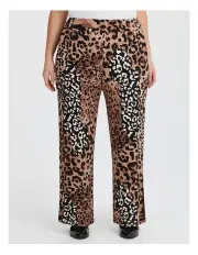[Taking Shape] Animal Instinct Wide Leg Pant Leopard Print