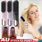 Portable Hair Straightener Brush Hair Iron Cordless Rechargeable AntiScald NJ
