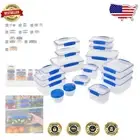 Vibrant Blue KLIP IT 34-Piece Food Storage Containers - Easy Lock & Fresh Seal