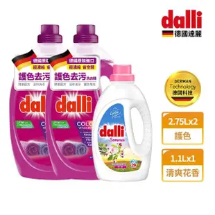 【Dalli德國達麗】超濃縮酵素洗衣精2.75Lx2+全效/護色花香濃縮洗衣精1.1Lx1(全效/全效清新/護色去汙/抗敏)