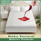 Mattress Protector Bamboo Bed Matress Waterproof Single King Queen Double NEW