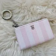 Victoria's Secret keychain card case wallet in Signature Stripe