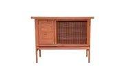 YES4PETS Single Wooden Pet Rabbit Hutch Guinea Pig Cage with Slide out Tray