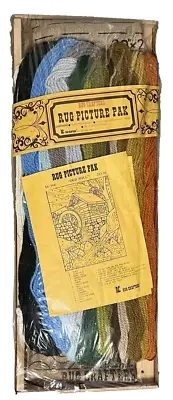 1970s Rug Crafters RC Starter Kit Pak name "Old Mill” 20x26" Yarn Pattern 56-304
