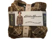Eddie Bauer Boy's Snap Button Sherpa Lined Shirt Jacket Sz 4/5 NWT