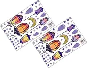 Toddmomy 2Sheets Wall Stickers Moon Star Decals for Playroom Bedroom Nursery Decor Non Fading Easy to Apply for Festivals Spaces