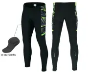Mens Cycling Tights Cycling Trousers Bike Compression Pants GEL Padded Chamois
