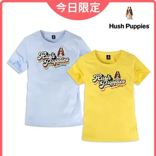 【一日特殺】Hush Puppies T恤 男女裝復古仿舊品牌印花刺繡狗T恤