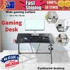 NEW 124CM Gaming Desk Office Table Desktop PC Computer Desks Racing Laptop Home
