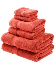 Superior Highly Absorbent 6pc Ultra Plush Egyptian Cotton Towel Set