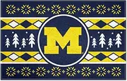 FANMATS 25841 Michigan Wolverines Holiday Sweater Starter Mat Accent Rug - 19in. x 30in. | Sports Fan Home Decor Rug and Tailgating Mat