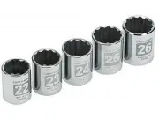 Craftsman 34574, Metric 5-PC 1/2" Drive 12 PT Socket Set