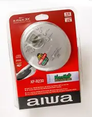Aiwa Personal Portable CD Player XP-R230 Electronic Anti Shock Headphones SEALED