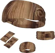 FJWSLCH Wood Grain Headbands for Women Men Non Slip Workout Sweatbands Adjustable Sports Hair Bands Elastic Head Bands Moisture Wicking Hairband for Running, Cycling, Yoga, Spa