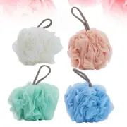 4 Pcs Foam Bath Flowers Mesh Nets Ball Bathroom Accessories Men and Women