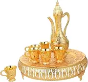 Hoement Home Wine Pot Set Turkish Tea Pot Wine Cups Decorative Tea Set for Hotel Home Choice