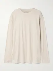 [LEMAIRE] LEMAIRE - Silk-jersey T-shirt - Cream - x small x small Cream