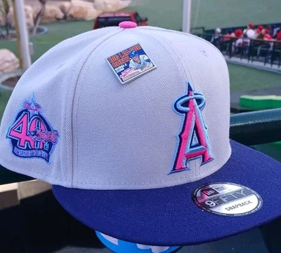 ANGELS BASEBBALL COTTON CANDY NEW ERA MLB BIG LEAGUE CHEW 40TH SNAPBACK 950 HAT