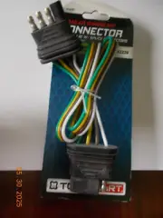 NIP Tow Smart Trailer Wiring Connector 4-Way Flat w/Splice Connectors 18" Loop