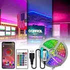 16FT Flexible 5050 RGB LED Bluetooth APP Remote Fairy Lights Room TV Party Bar