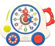 Learning Clock, Fun & Colorful Time Teaching Clock, 7.48x8.46 inches Kids Educational Analog Timepiece, Easy-to-Read & Interactive Design for Early Learning & Room Décor