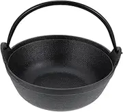 MOKKHNB Outdoor Iron Cast Cauldron Pot Non Stick Cooking Pot for Camping and Picnics Versatile Hanging Stewpan for Home Use for Stews Soups and Grilling