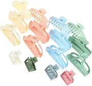 ARTSEWPLY 16pcs Assorted Claw Clips Set and Hair Clamps for Thick and Thin Hair Stylish Banana Clips for Women Easy to Use for Updos and Everyday Looks