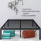 Zinus Van Queen Bed Frame 40cm Metal Bed Base 5Yrs Warranty Steel Slat Mattress
