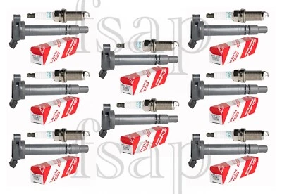 Set of 8 Spark plugs + 8 Ignition coil Toyota Tundra 4.6L V8 (for: Toyota)