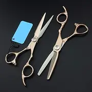 Professional Hair Cutting Shears, Professional Japan 440c 6inch Retro Rose d Cutting Barber Scissor thinning Shears Hairdressing Scissors
