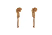 2x Eco Basics 23cm Plastic Free Bottle Jars Brush Residue Grim Remover Cleaner